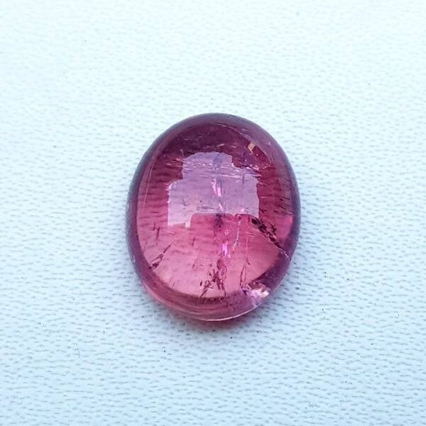 Gorgeous Pink Tourmaline Cabochon for Ring, Natural Tourmaline Cabochon Oval Shape Semi Precious Gemstone Size 9.5x11.5x5 mm