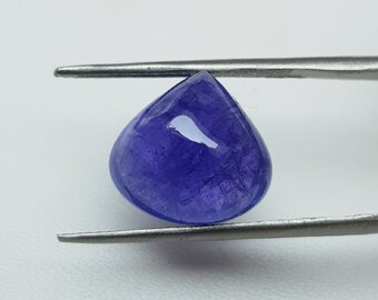 10.60 Carats Tanzanite Cabochon Heart Shape, Natural Tanzanite Cabochon Loose Gemstone for Jewelry Setting