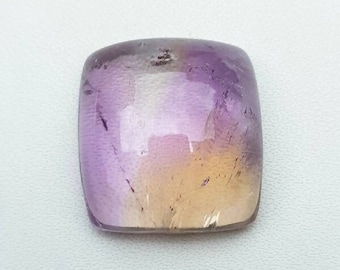 Excelente cabujón de ametrina natural suelto para joyería. Piedra preciosa semipreciosa de cabujón de ametrina natural, tamaño 18 x 19 x 9 mm.