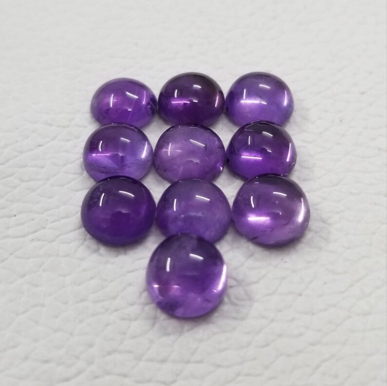 20.90Cts.8x8MM Natural Amethyst Cabochon Top Quality Amethyst Gemstone Amethyst Loose Stone Amethyst Semi Precious jewelry making