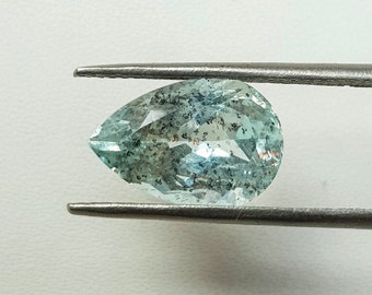 3.80 CTS Natural Aquamarine Faceted Loose Gemstone for Jewelry Setting Aquamarine Faceted Pear Shape Semi Precious Stone