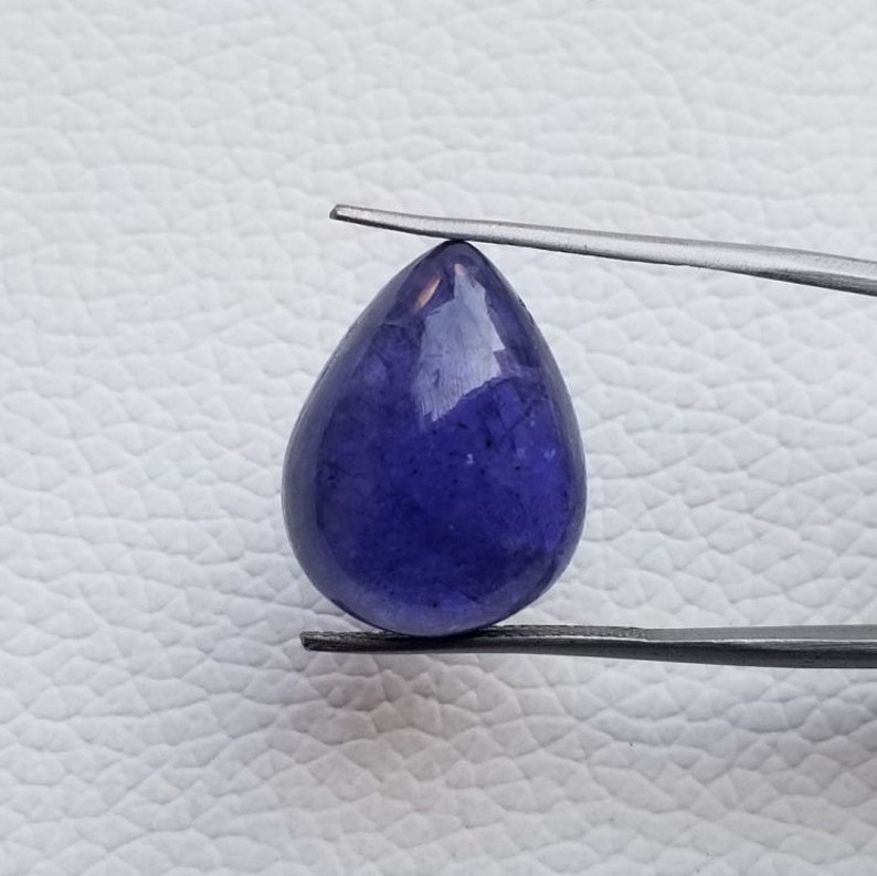 Loose Semi Precious Cabochon Stone Outstanding Tanzanite Cabochon Pear Shape Natural Big Tanzanite Cabochon Gemstone For Ring And Pendant