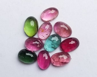 6x4 mm Tourmaline Cabochon Calibrated Loose Gemstone, Tourmaline Cabochons, Tourmaline Oval Shape, Tourmaline Mini Lot, Beautiful Tourmaline