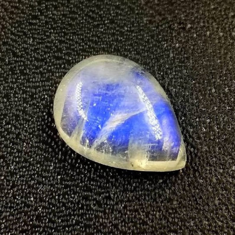 13.20 CTS Natural Blue Moonstone Cabochon Gemstone Top Quality Moonstone Cabochon Pear Shape HandPolished Moonstone Cabochon Gemstone