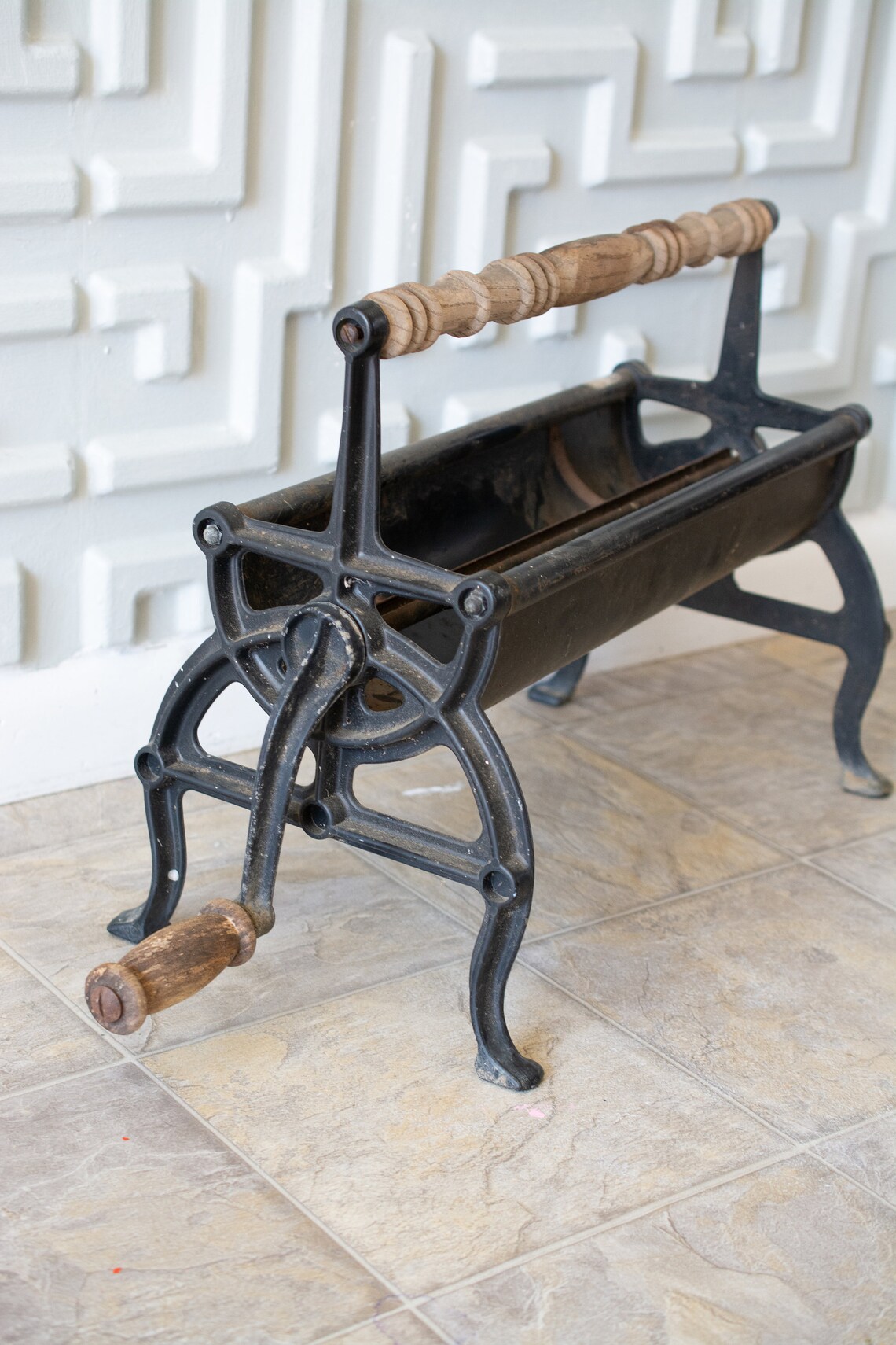 Antique Butcher Paper Roll Holder Dispenser kitchen decor Etsy