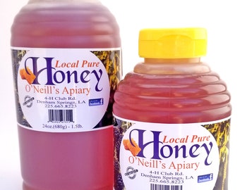 Miel pura, natural y cruda 1 libra o 1.5 lb