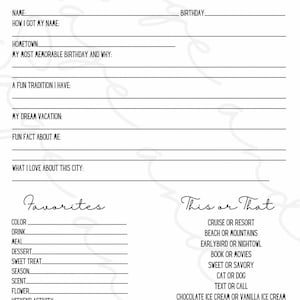 Relief Society Spotlight Questionnaire