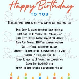 ソフトボールの誕生日プレゼントのアイデア、ソフトボール選手へのギフトバスケット、ソフトボールの誕生日