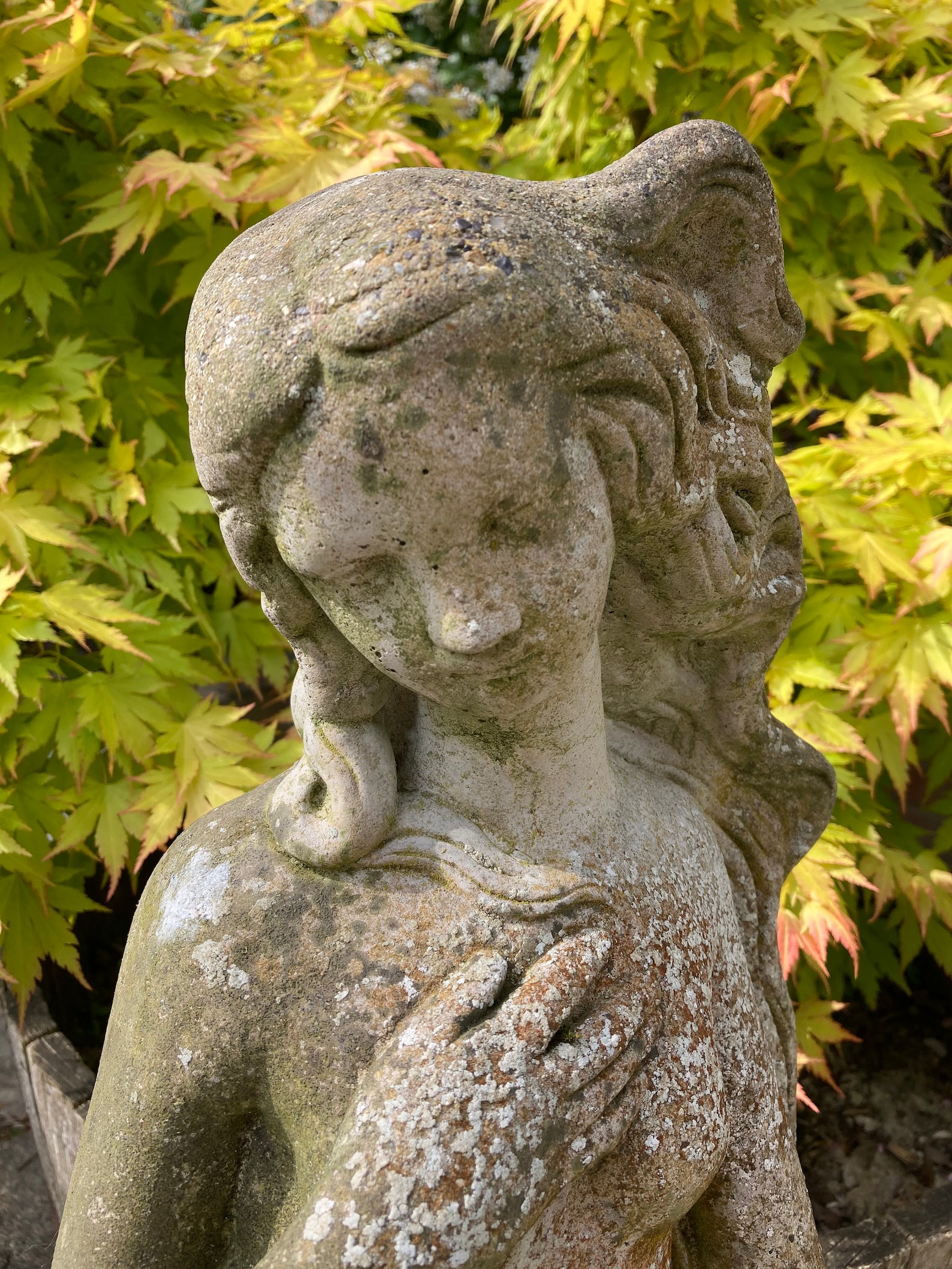 Antique Weathered Stone Garden Statue Birth of Venus / Etsy