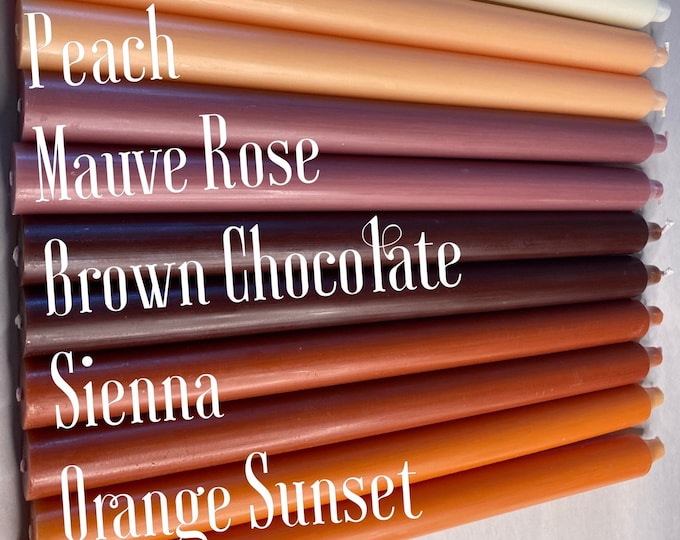 Fall Taper Candles: Tall Dripless Unscented Smokeless Candles