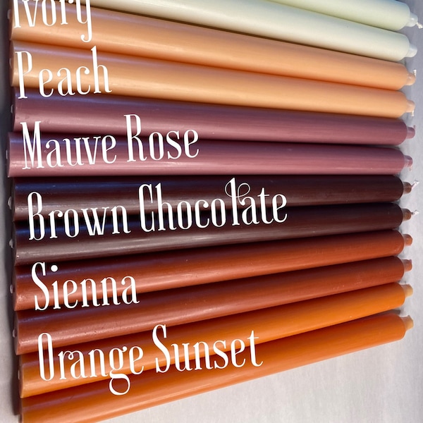 Fall Taper Candles: Tall Dripless Unscented Smokeless Candles