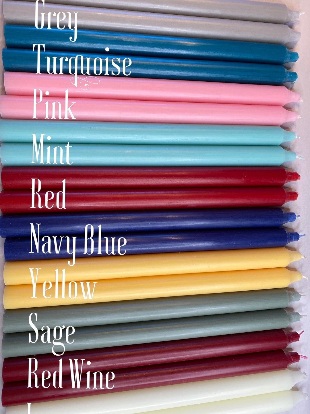 Taper Candles Tall Bulk Candlesticks 12'' Dripless, Selftrimming