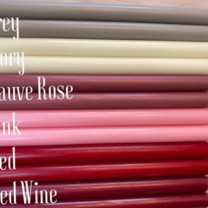 Red and Pink Taper Candles dripless, self-trimming cotton wick, smokeless and unscented