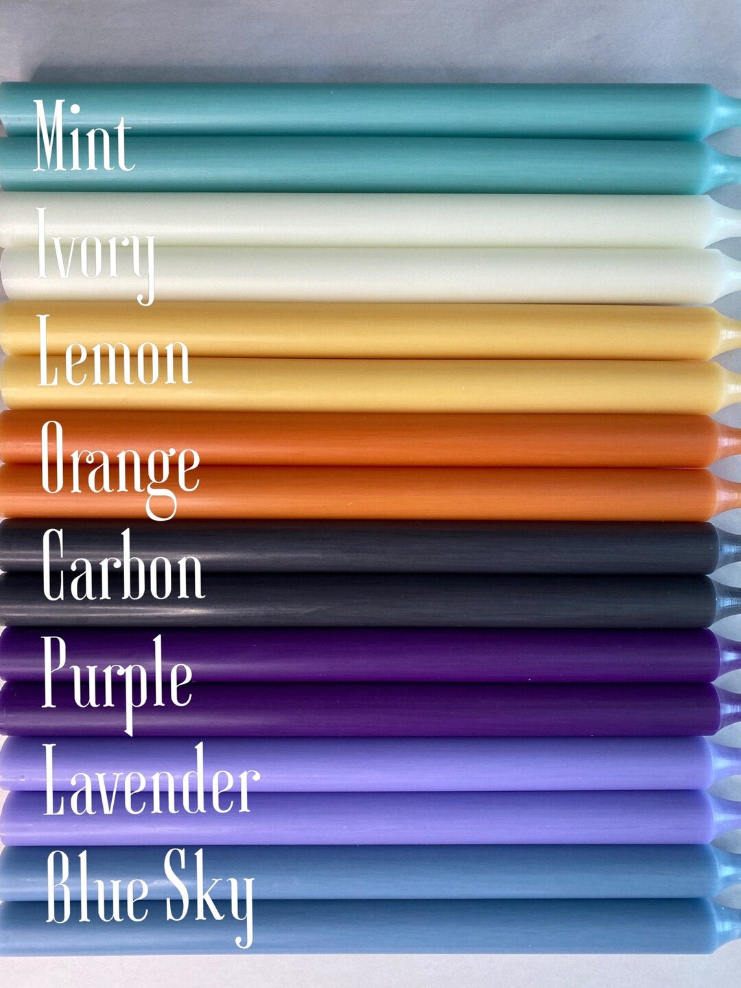 Black Bulk Taper Candles Tall Dinner Candlesticks 12'' Dripless, Selftrimming Cotton Wick, 12