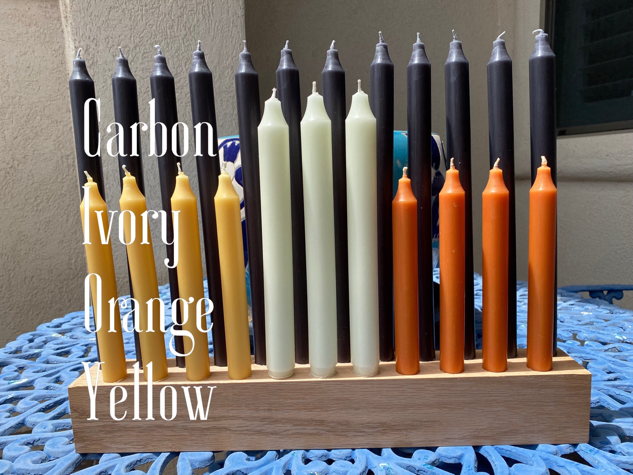 Wood Block Birthday Candle Holder BIG Wood candle holder with 47 holes