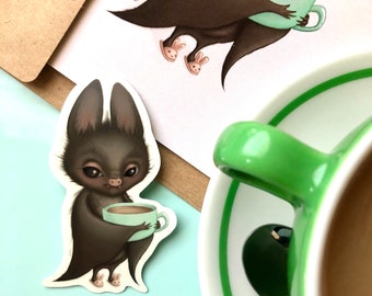 Grumpy Bat Vinyl Sticker