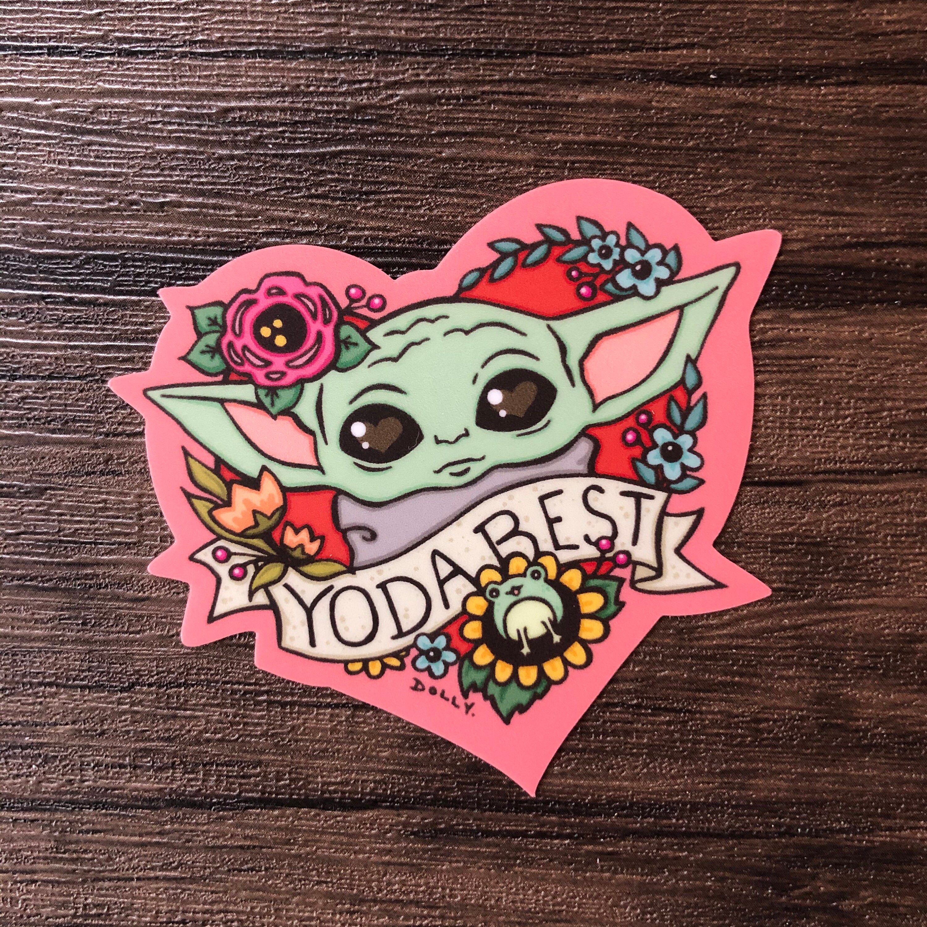 Yoda Best Cutout Vinyl Sticker