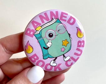 Banned Book Club Button (Pink)