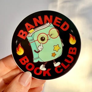 Banned Book Club Vinyl Sticker (Black)