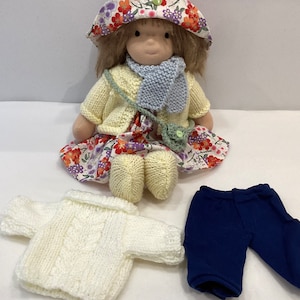 Dressed Waldorf doll 13 inches or 34 cm