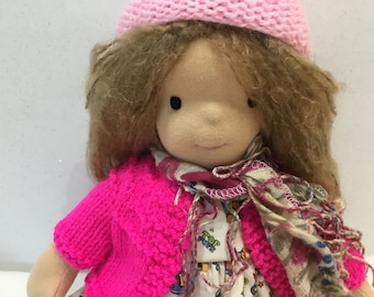 Handmade Waldorf Doll with Handcrafted Clothes (13 inch)
