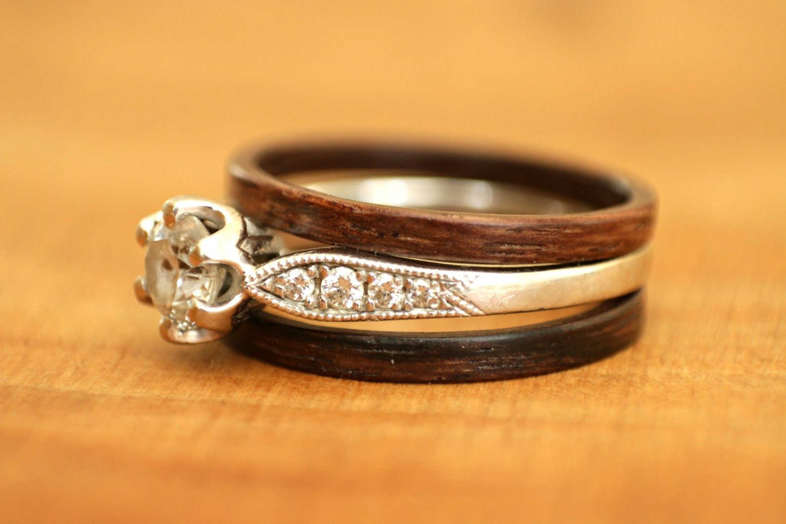 East Indian Rosewood Stackable Bentwood Ring | Etsy