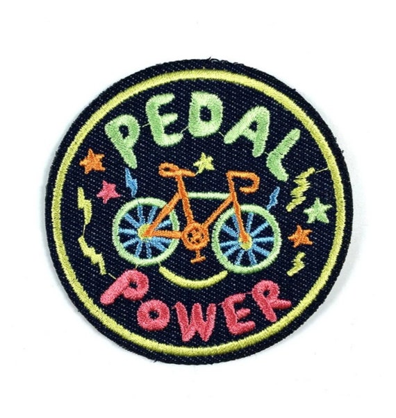Various Bicycle Patches Bike Embroidered Patch Pedal Power Etsy