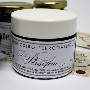 Inchiostro ferrogallico Persefone. Ink nero per calligrafia. Naturale, appenninico, fatto a mano con amore