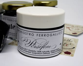 Inchiostro ferrogallico Persefone. Ink nero per calligrafia. Naturale, appenninico, fatto a mano con amore