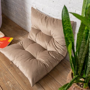SALE! Cozy Reading Nook Floor Cushion, Floor Pillow for Kids Room, Floor Sofa, Water Repellent Floor Seating, Velvet Seat Cushion