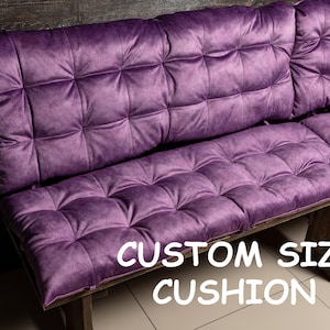 Indoor custom bench cushion, velvet seat cushion, floor pillow seating, floor cushion, patio cushions, banquette cushions, outdoor cushion