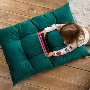 Reading nook floor cushion for kids, water repellent seat cushion, floor pillow, floor sofa, japanese floor futon, daybed cushion image 1