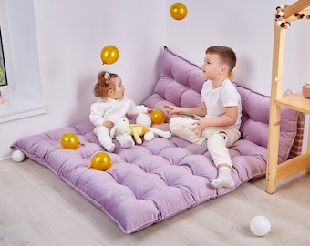 Boden Sitzkissen, wasserabweisendes Bodenkissen, Kissen nach Maß, Bankkissen, Bodensofa, Kinderlesekissen, getuftetes Kissen