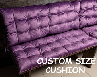 Indoor custom bench cushion, velvet seat cushion, floor pillow seating, floor cushion, patio cushions, banquette cushions, outdoor cushion