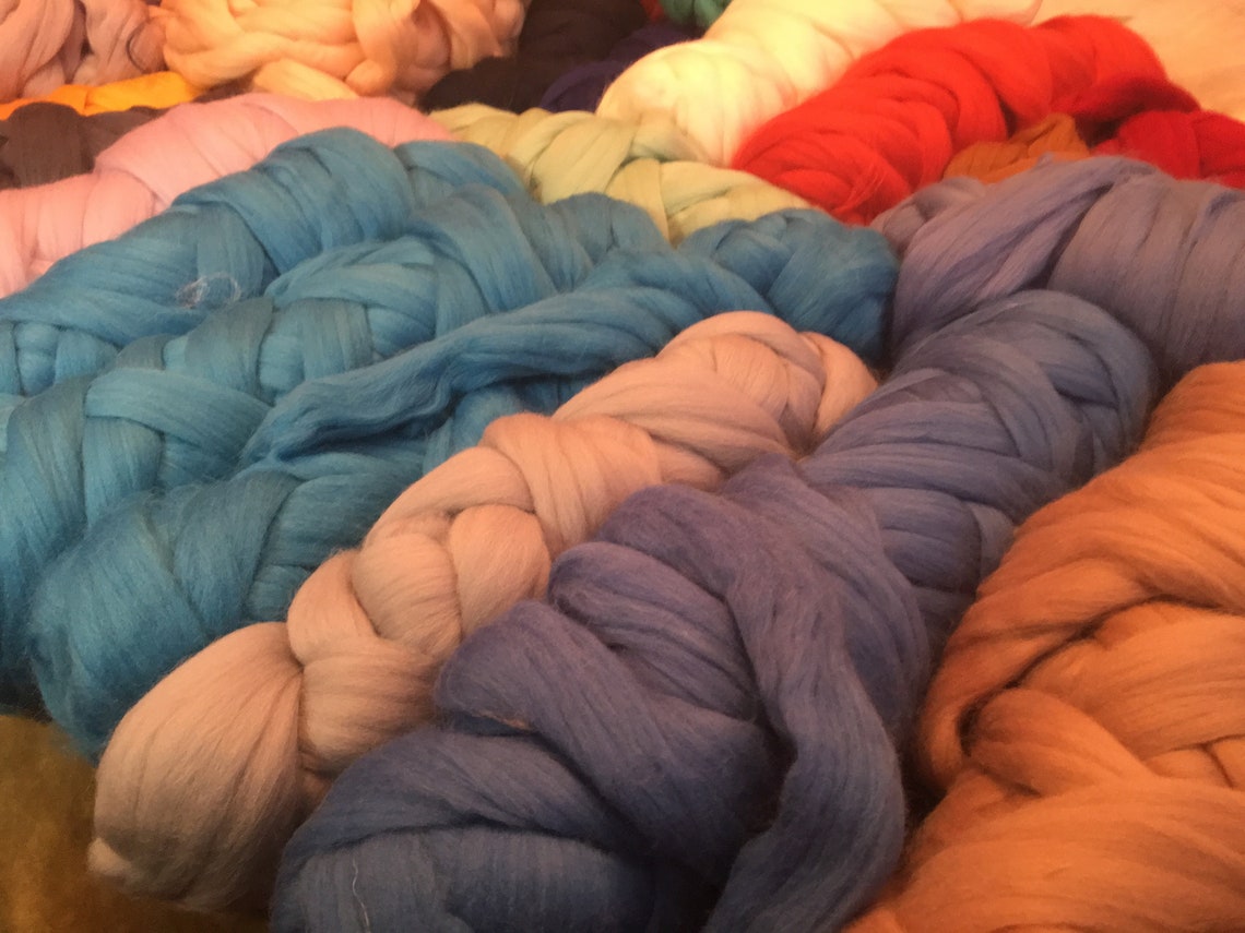 Merino wool roving Super chunky yarn bulky yarn chunky Etsy