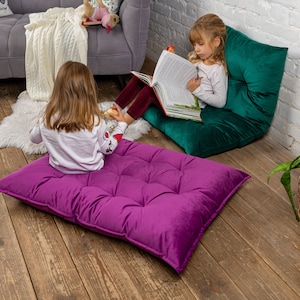 Reading nook floor cushion for kids, water repellent seat cushion, floor pillow, large floor cushion, bench cushion, floor seating pillow