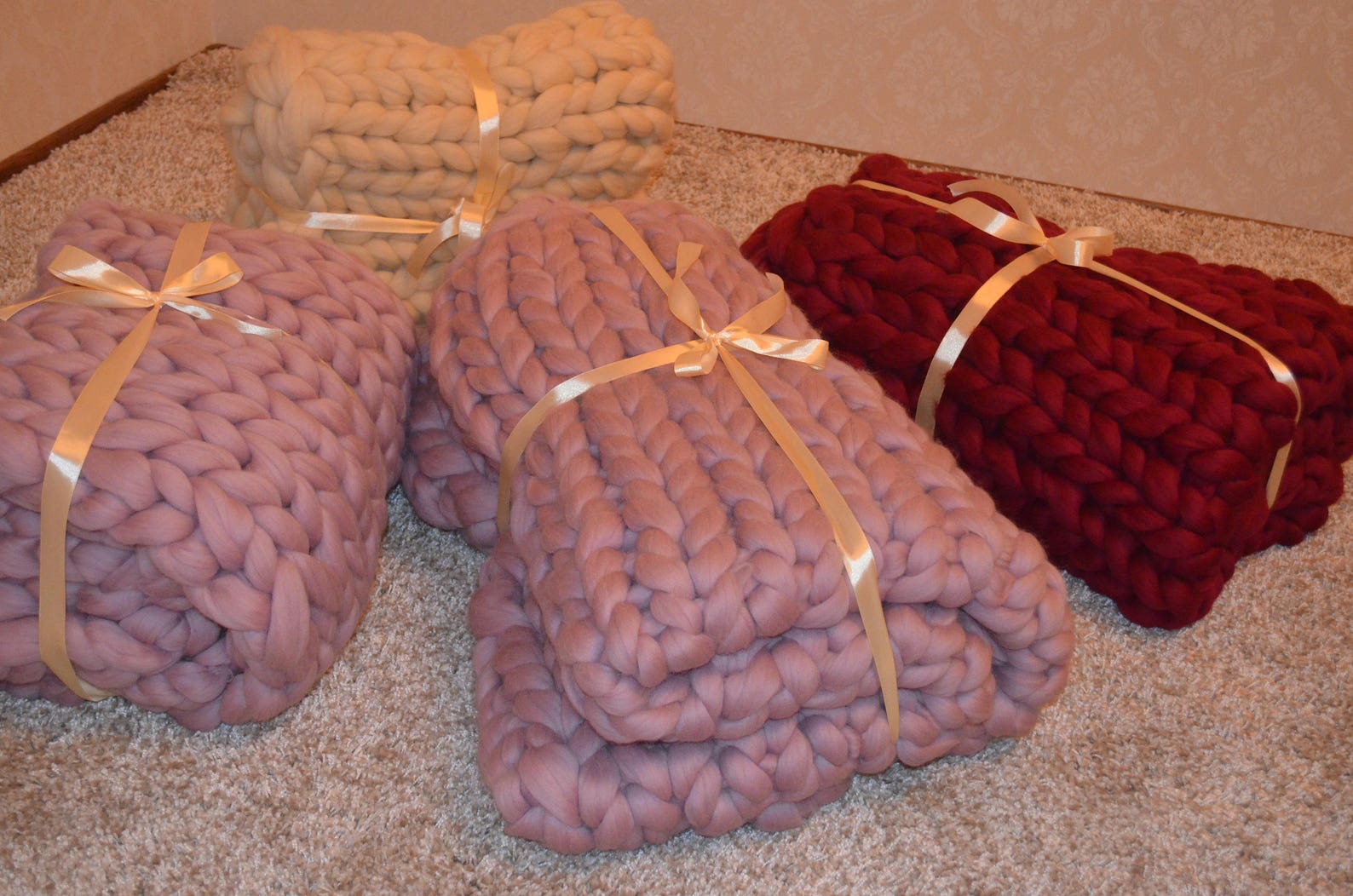 Chunky Knit Blanket Giant Knit Blanket Arm Knit Blanket Etsy