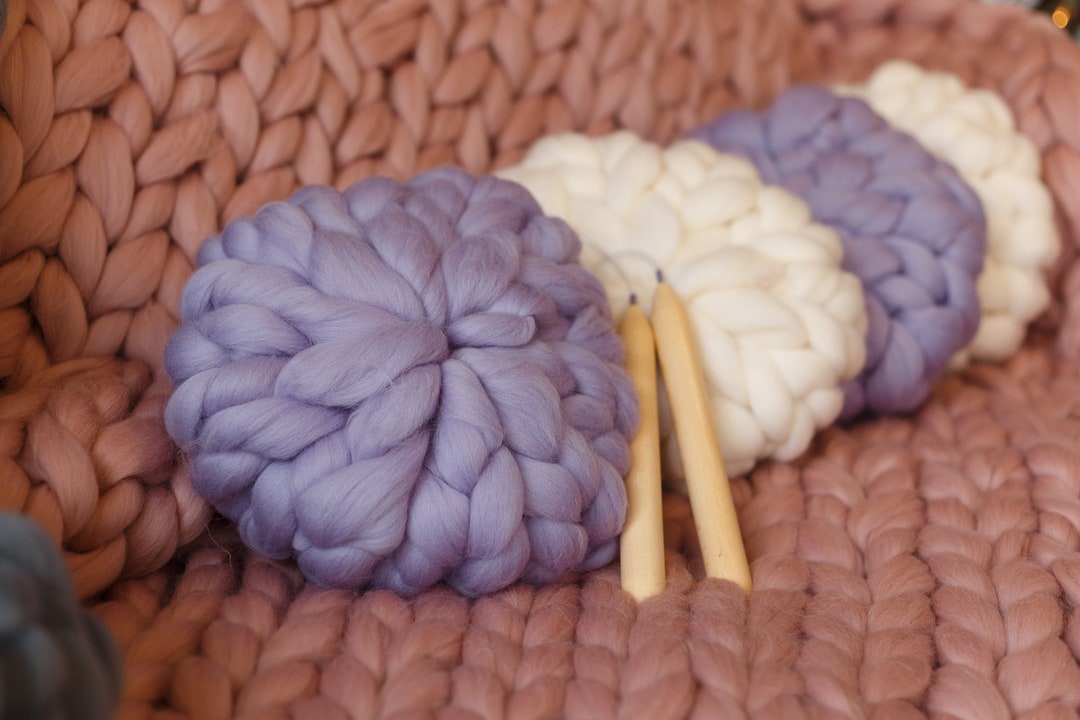 DIY Chunky Knit Blanket Kit DIY KNIT Kit Chunky Kit Giant Etsy