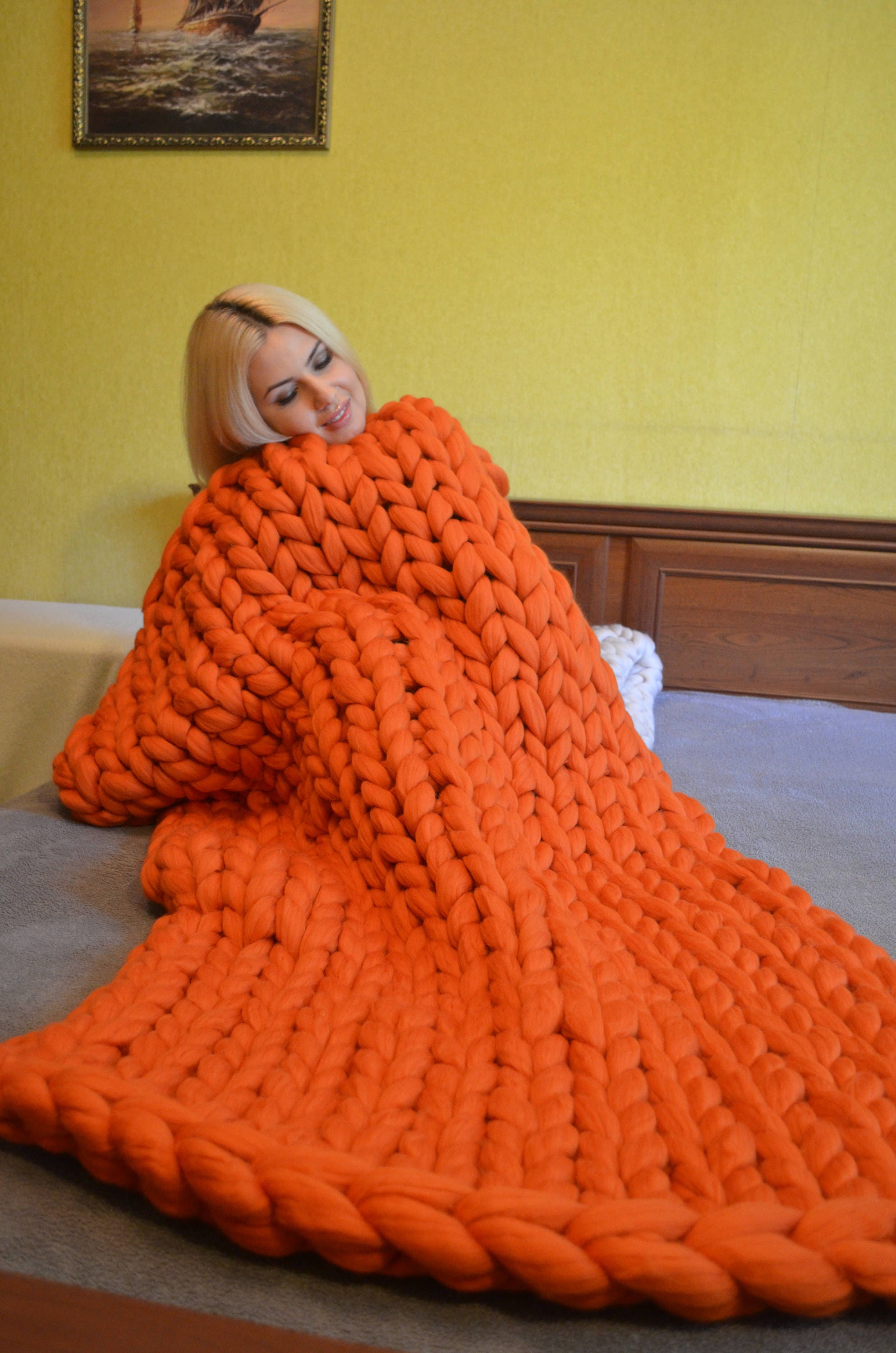 Chunky knit blanket chunky blanket chunky knit throw giant Etsy