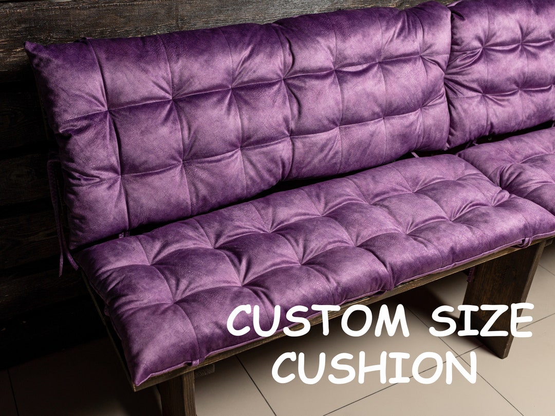 Indoor Custom Bench Cushion Velvet Seat Cushion Floor Pillow Etsy