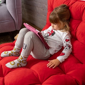 Reading nook floor cushion for kids, water repellent velvet floor pillow for ikea bed, large and small floor seating, floor sofa zdjęcie 8