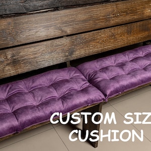 Elegant Bench cushion, window seat cushion, custom bench cushion, daybed cushion, reading nook cushion, velvet bench cushion, floor cushion