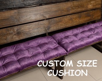 Elegant Bench cushion, window seat cushion, custom bench cushion, daybed cushion, reading nook cushion, velvet bench cushion, floor cushion