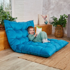 Cozy Custom Floor Cushion, Floor Pillow, Velvet Seat Cushion, Floor Couch, Floor Sofa, Reading Nook Cushion, Tufted Pillow, French Cushion image 1