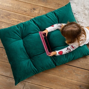 Super soft floor cushion for kids, water repellent floor pillow, custom pillow, floor sofa, window seat cushion, French cushion image 10