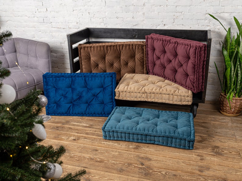 Bench cushion, custom pillow, floor couch, window seat cushion, French cushion, reading nook cushion, floor cushion, custom bench cushion image 10