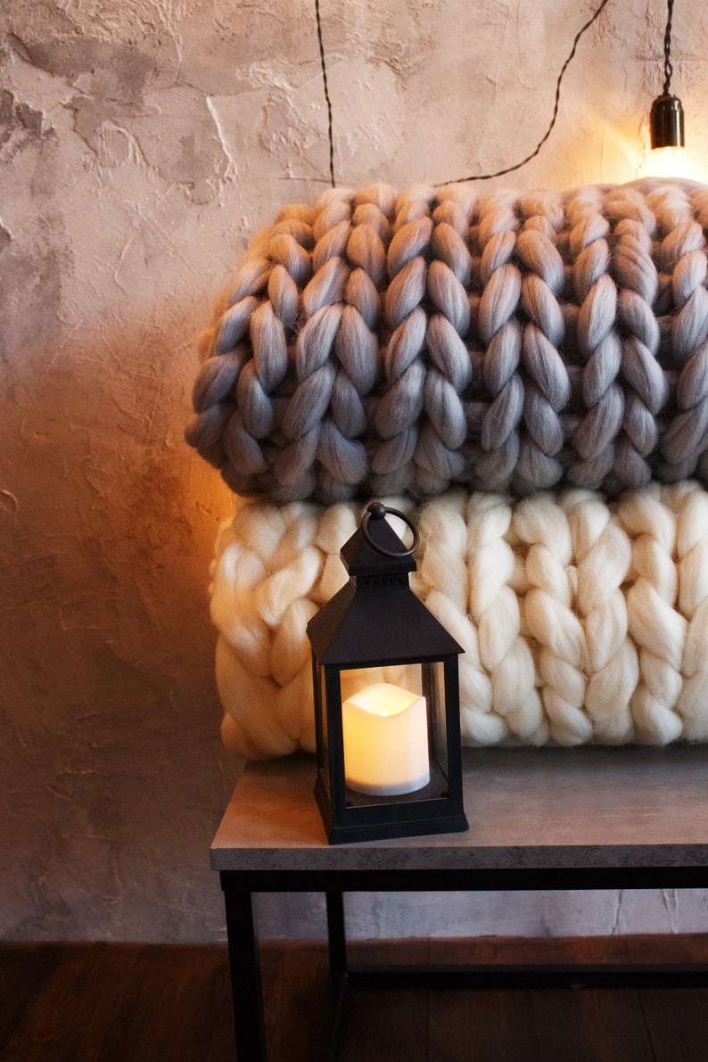 Chunky Knit Throw 1day 30 Sale UPS Delivery Chunky Knit Etsy