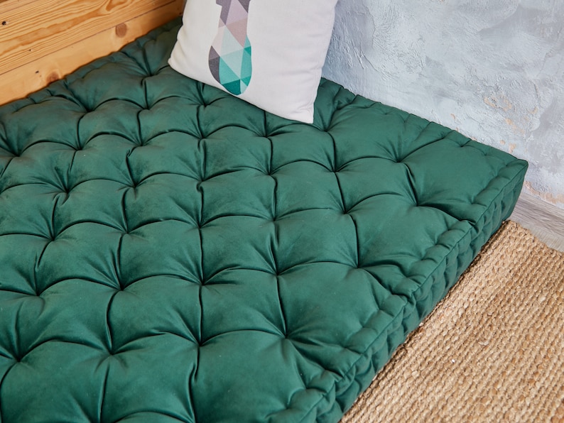 Fönsterdyna, golvdyna i soffan, tuftad golvdyna, vattenavvisande bänkdyna, specialanpassad kudde, sammetsdyna bild 6