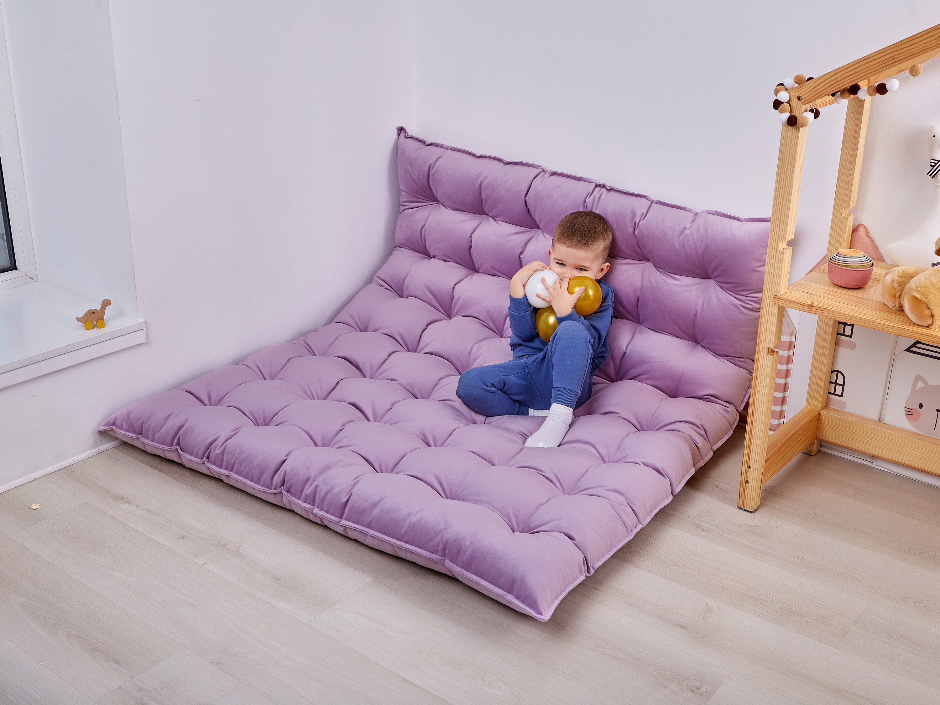 Kids Floor Cushion, Water Repellent Custom Floor Pillow, Velvet