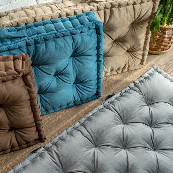 Custom size window seat cushion, bench cushion, custom pillow, water repellent seat cushion, french style sofa cushion, indoor bench cushion